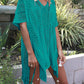 Angel Wings Cutout V-Neck Cover-Up with Tassel