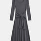 Basic Bae Tied Scoop Neck Long Sleeve Maxi Dress