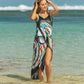 Printed Spaghetti Strap Cover Up