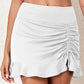 Ruched Elastic Waist Swim Skirt