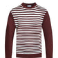 KNITTED ROUND NECK STRIPED SWEATER