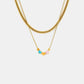 18K Gold-Plated Double Layered Heart Necklace