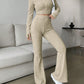 Honey Zip Up Long Sleeve Top and Pants Set