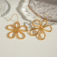 18K Gold-Plated Flower Earrings