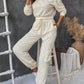 Perfee Round Neck Long Sleeve Top and Pants Set