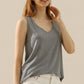 Ninexis Full Size V-Neck Curved Hem Tank