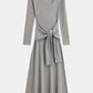 Basic Bae Tied Scoop Neck Long Sleeve Maxi Dress