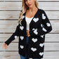 Angel Wings Heart Open Front Long Sleeve Cardigan