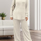 Round Neck Long Sleeve Top and Pants Set