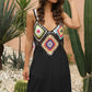 Geometric V-Neck Spaghetti Strap Cover Up Dress