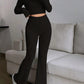 Honey Zip Up Long Sleeve Top and Pants Set