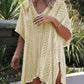 Angel Wings Cutout V-Neck Cover-Up with Tassel