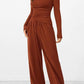 Round Neck Long Sleeve Top and Pants Set