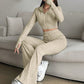 Honey Zip Up Long Sleeve Top and Pants Set