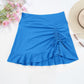 Ruched Elastic Waist Swim Skirt