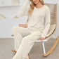 Round Neck Long Sleeve Top and Pants Set