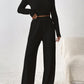 Honey Scoop Neck Long Sleeve Top and Pants Set