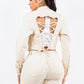 American Bazi Laced Back Cropped Jacket