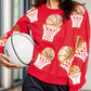 Basketball Round Neck Long Sleeve Sweatshirt