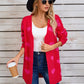 Angel Wings Heart Open Front Long Sleeve Cardigan