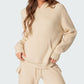 Long Sleeve Hooded Top and Pants Sweater Set