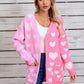 Angel Wings Heart Open Front Long Sleeve Cardigan