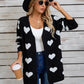 Angel Wings Heart Open Front Long Sleeve Cardigan