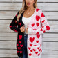 Angel Wings Heart Open Front Long Sleeve Cardigan