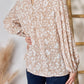 Hailey & Co Embroidered Printed Balloon Sleeve Blouse