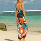 Printed Spaghetti Strap Cover Up