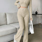 Honey Zip Up Long Sleeve Top and Pants Set