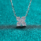 1.26 Carat Moissanite 925 Sterling Silver Geometric Shape Pendant Necklace