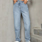 Asymmetric Waist Jeans with Pockets