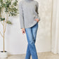 Heimish Full Size Turtleneck Long Sleeve Slit Sweater