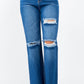 American Bazi High Waist Distressed Wide Leg Jeans