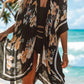 Lovelet Printed Open Front Cover-Up